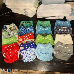 Bundle of 16 cloth diapers boy is prints